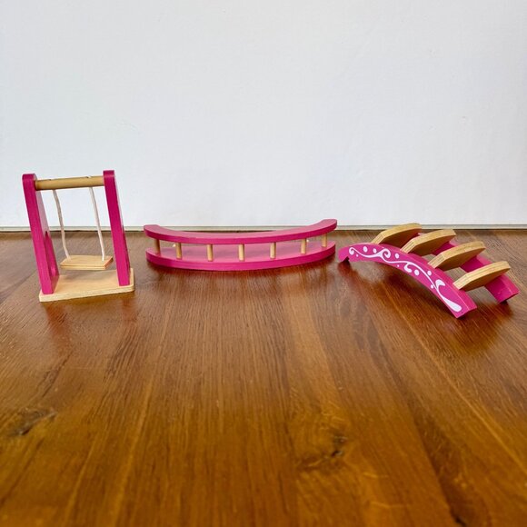 TIGER TRIBE BOXSET Portable Wooden Dolls House Playset Travel Toy Carry Case HTF - Picture 7 of 13